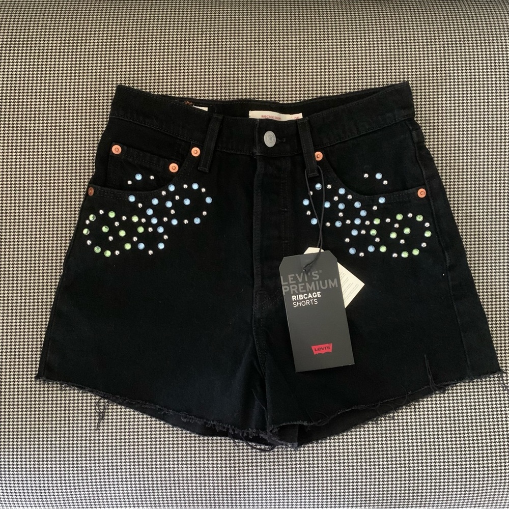 levis 501 Premium Ribcage stud shorts size 26